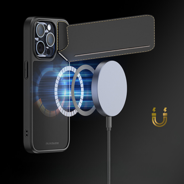 Business Magsafe mobile phone case with magnetic suction and bracket to prevent falling
